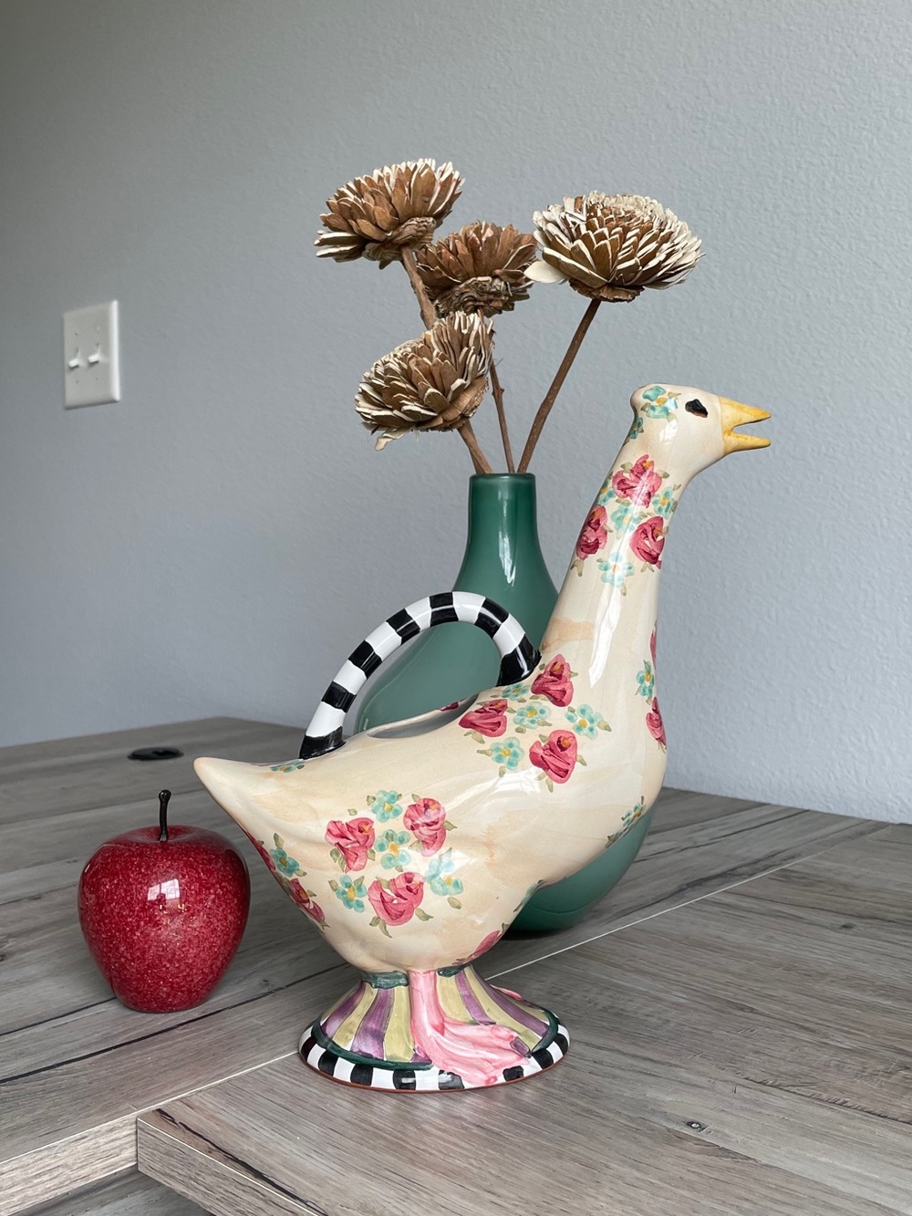 Retired MacKenzie-Childs Original Mascot Simon The Goose Milk Water Pitcher🪿RARE